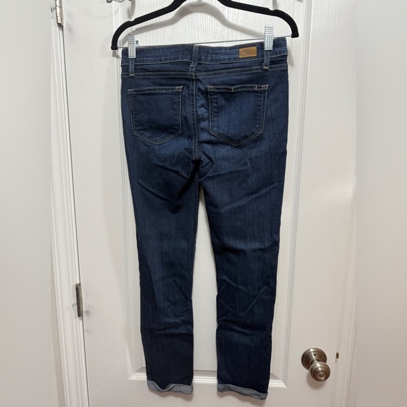 Paige Skyline Skinny Crop cuffed Hem Jeans women’s Sz 26 dark blue closet staple - Picture 13 of 16